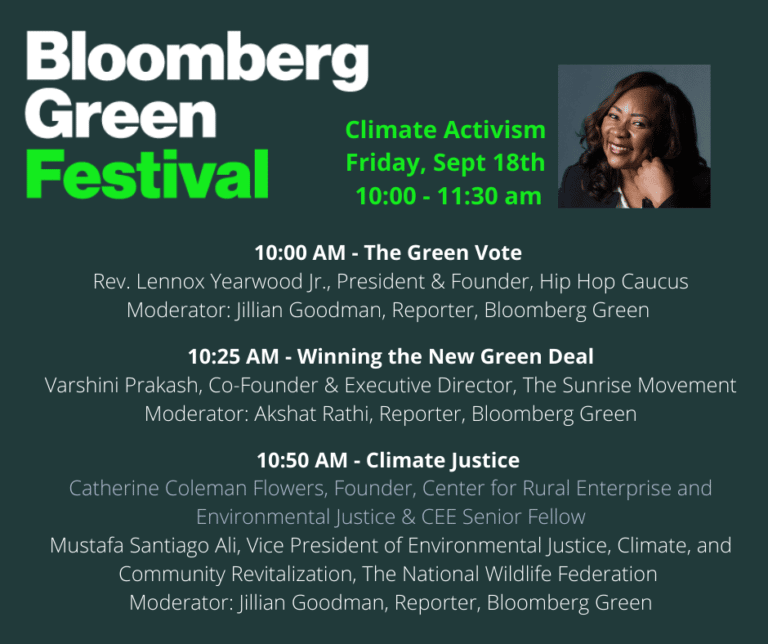 Bloomberg Green Festival Climate Activism Panel Center for Earth Ethics
