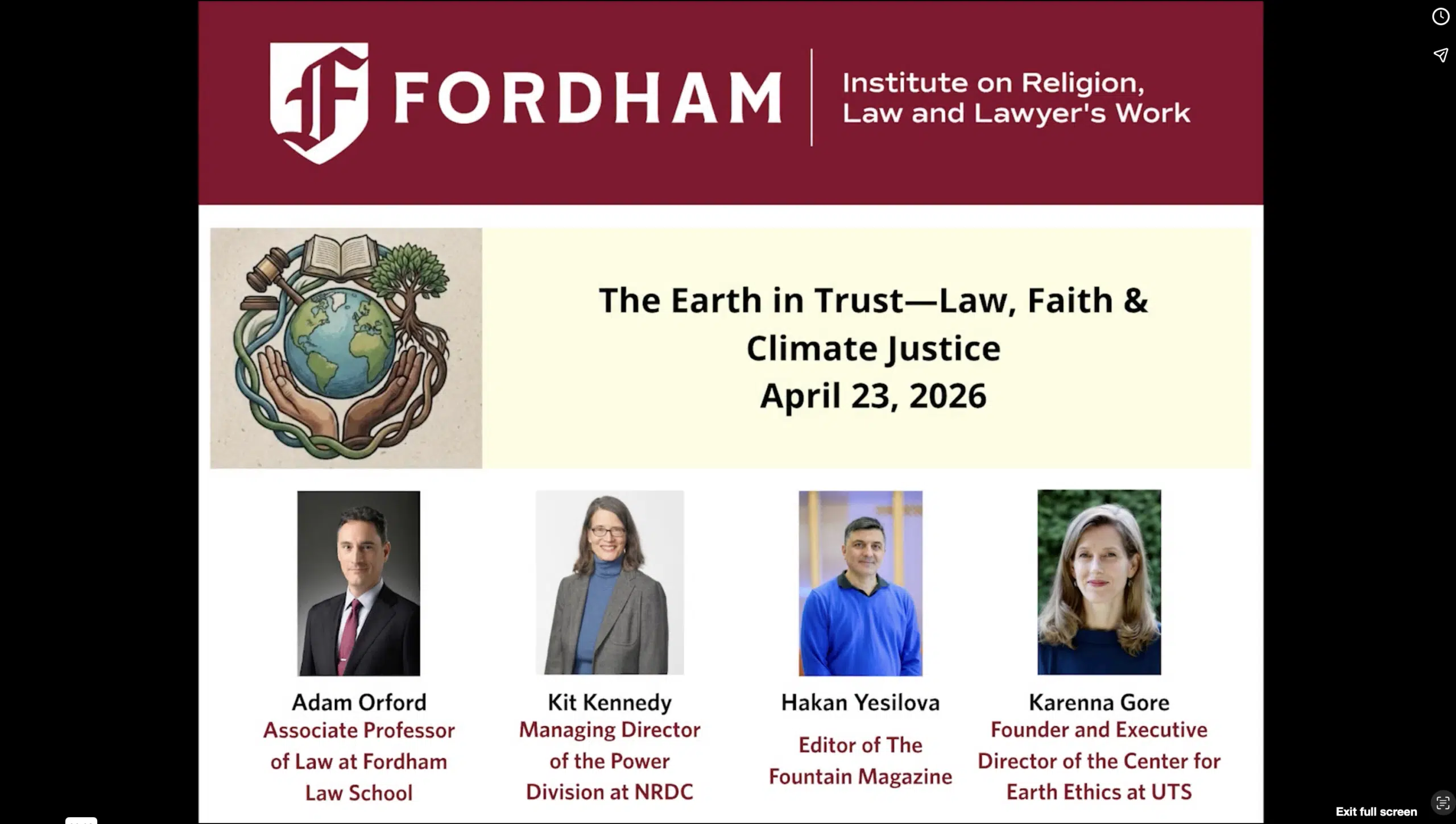 THE EARTH IN TRUST: Law, Faith Traditions, and the Work of Environmental Accountability